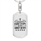 Hope And Love Christian Keychain Stainless Steel or 18k Gold Dog Tag Keyring-Express Your Love Gifts