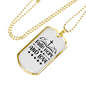 Hope And Love Necklace Stainless Steel or 18k Gold Dog Tag 24" Chain-Express Your Love Gifts