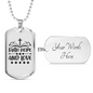Hope And Love Necklace Stainless Steel or 18k Gold Dog Tag 24" Chain-Express Your Love Gifts