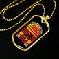 Hope in Dog's Eyes Necklace Stainless Steel or 18k Gold Dog Tag 24" Chain-Express Your Love Gifts