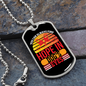 Hope in Dog's Eyes Necklace Stainless Steel or 18k Gold Dog Tag 24" Chain-Express Your Love Gifts