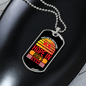 Hope in Dog's Eyes Necklace Stainless Steel or 18k Gold Dog Tag 24" Chain-Express Your Love Gifts