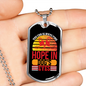 Hope in Dog's Eyes Necklace Stainless Steel or 18k Gold Dog Tag 24" Chain-Express Your Love Gifts