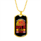 Hope in Dog's Eyes Necklace Stainless Steel or 18k Gold Dog Tag 24" Chain-Express Your Love Gifts