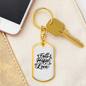 Hope Love Christian Keychain Stainless Steel or 18k Gold Dog Tag Keyring-Express Your Love Gifts