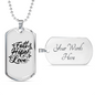 Hope Love Necklace Stainless Steel or 18k Gold Dog Tag 24" Chain-Express Your Love Gifts