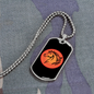 Horse Circle Pink Horse Necklace Stainless Steel or 18k Gold Dog Tag 24" Chain-Express Your Love Gifts