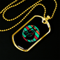 Horse Circle Retro Distressed Horse Necklace Stainless Steel or 18k Gold Dog Tag 24" Chain-Express Your Love Gifts