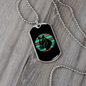 Horse Circle Retro Distressed Horse Necklace Stainless Steel or 18k Gold Dog Tag 24" Chain-Express Your Love Gifts