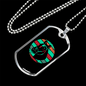 Horse Circle Retro Distressed Horse Necklace Stainless Steel or 18k Gold Dog Tag 24" Chain-Express Your Love Gifts