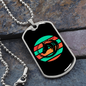 Horse Circle Retro Horse Necklace Stainless Steel or 18k Gold Dog Tag 24" Chain-Express Your Love Gifts