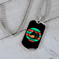 Horse Circle Retro Horse Necklace Stainless Steel or 18k Gold Dog Tag 24" Chain-Express Your Love Gifts