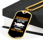 Horse Doesn't Like You Horse Necklace Stainless Steel or 18k Gold Dog Tag 24" Chain-Express Your Love Gifts