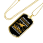 Horse Girl Horse Necklace Stainless Steel or 18k Gold Dog Tag 24" Chain-Express Your Love Gifts