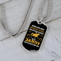 Horse Girl Horse Necklace Stainless Steel or 18k Gold Dog Tag 24" Chain-Express Your Love Gifts