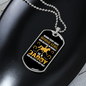 Horse Girl Horse Necklace Stainless Steel or 18k Gold Dog Tag 24" Chain-Express Your Love Gifts