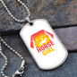 Horse Girl Horse Pink Necklace Stainless Steel or 18k Gold Dog Tag 24" Chain-Express Your Love Gifts