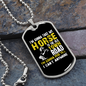 Horse in Old Town Road Horse Necklace Stainless Steel or 18k Gold Dog Tag 24" Chain-Express Your Love Gifts
