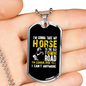 Horse in Old Town Road Horse Necklace Stainless Steel or 18k Gold Dog Tag 24" Chain-Express Your Love Gifts