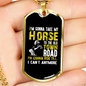 Horse in Old Town Road Horse Necklace Stainless Steel or 18k Gold Dog Tag 24" Chain-Express Your Love Gifts