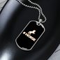 Horse Necklace # Horse Stainless Steel or 18k Gold Dog Tag 24" Chain-Express Your Love Gifts