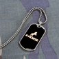 Horse Necklace # Horse Stainless Steel or 18k Gold Dog Tag 24" Chain-Express Your Love Gifts