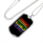 Horse PNG 2 (23)STRAIGHT Necklace Stainless Steel or 18k Gold Dog Tag 24" Chain-Express Your Love Gifts
