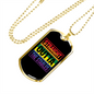 Horse PNG 2 (23)STRAIGHT Necklace Stainless Steel or 18k Gold Dog Tag 24" Chain-Express Your Love Gifts