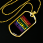 Horse PNG 2 (23)STRAIGHT Necklace Stainless Steel or 18k Gold Dog Tag 24" Chain-Express Your Love Gifts