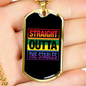 Horse PNG 2 (23)STRAIGHT Necklace Stainless Steel or 18k Gold Dog Tag 24" Chain-Express Your Love Gifts