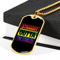 Horse PNG 2 (23)STRAIGHT Necklace Stainless Steel or 18k Gold Dog Tag 24" Chain-Express Your Love Gifts