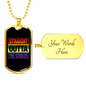 Horse PNG 2 (23)STRAIGHT Necklace Stainless Steel or 18k Gold Dog Tag 24" Chain-Express Your Love Gifts
