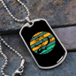 Horse Retro Circle Horse Necklace Stainless Steel or 18k Gold Dog Tag 24" Chain-Express Your Love Gifts