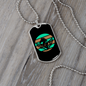 Horse Retro Circle in Black Horse Necklace Stainless Steel or 18k Gold Dog Tag 24" Chain-Express Your Love Gifts