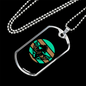 Horse Retro Circle in Black Horse Necklace Stainless Steel or 18k Gold Dog Tag 24" Chain-Express Your Love Gifts