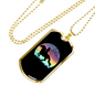 Horse Ride Horse Necklace Stainless Steel or 18k Gold Dog Tag 24" Chain-Express Your Love Gifts