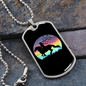 Horse Ride Horse Necklace Stainless Steel or 18k Gold Dog Tag 24" Chain-Express Your Love Gifts