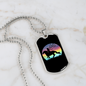 Horse Ride Horse Necklace Stainless Steel or 18k Gold Dog Tag 24" Chain-Express Your Love Gifts