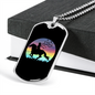 Horse Ride Horse Necklace Stainless Steel or 18k Gold Dog Tag 24" Chain-Express Your Love Gifts