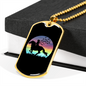 Horse Ride Horse Necklace Stainless Steel or 18k Gold Dog Tag 24" Chain-Express Your Love Gifts