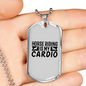 Horse Riding is My Cardio Horse Necklace Stainless Steel or 18k Gold Dog Tag 24" Chain-Express Your Love Gifts
