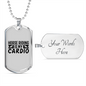 Horse Riding is My Cardio Horse Necklace Stainless Steel or 18k Gold Dog Tag 24" Chain-Express Your Love Gifts