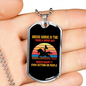 Horse Sense Horse Necklace Stainless Steel or 18k Gold Dog Tag 24" Chain-Express Your Love Gifts