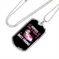 Horses Are a Girl's Best Friend Horse Necklace Stainless Steel or 18k Gold Dog Tag 24" Chain-Express Your Love Gifts