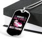 Horses Are a Girl's Best Friend Horse Necklace Stainless Steel or 18k Gold Dog Tag 24" Chain-Express Your Love Gifts