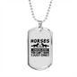 Horses Are Like Chocolates Horse Necklace Stainless Steel or 18k Gold Dog Tag 24" Chain-Express Your Love Gifts