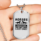 Horses Are Like Chocolates Horse Necklace Stainless Steel or 18k Gold Dog Tag 24" Chain-Express Your Love Gifts