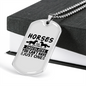Horses Are Like Chocolates Horse Necklace Stainless Steel or 18k Gold Dog Tag 24" Chain-Express Your Love Gifts