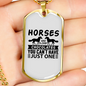 Horses Are Like Chocolates Horse Necklace Stainless Steel or 18k Gold Dog Tag 24" Chain-Express Your Love Gifts
