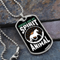 Horses Are My Spirit Animal Horse Necklace Stainless Steel or 18k Gold Dog Tag 24" Chain-Express Your Love Gifts